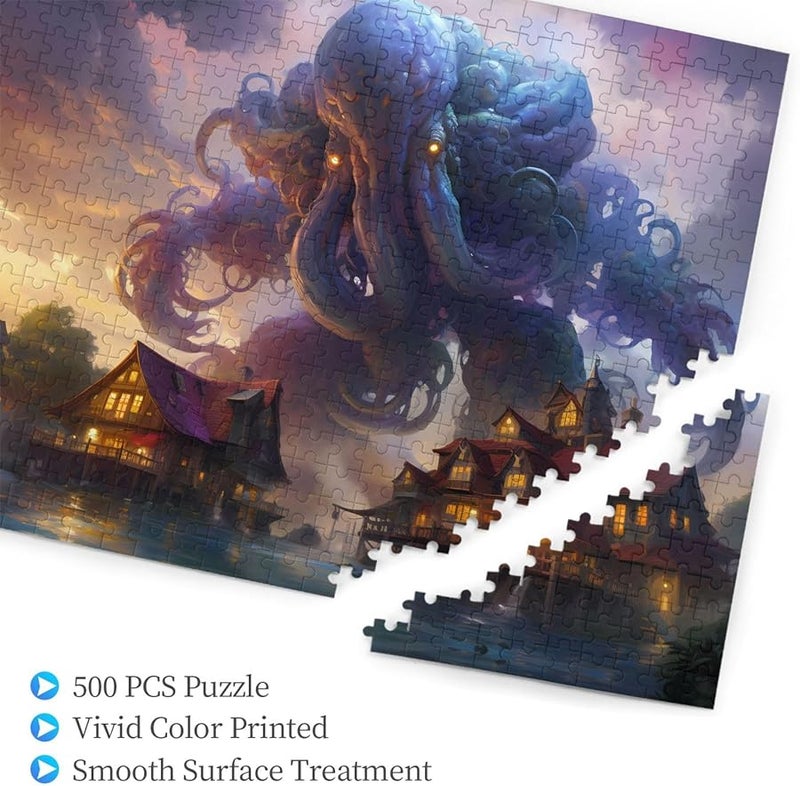 لغز بازل فايا كينغ أوكتوبوس 500 قطعة للكبار ديكور منزلي 20.4 × 15 بوصة - Image 2